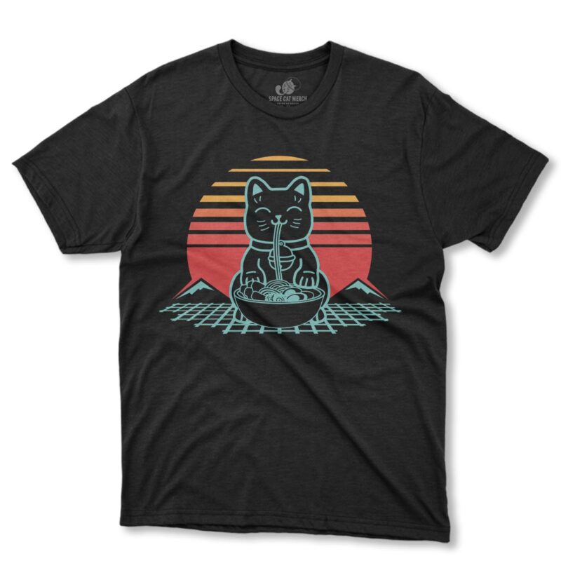 Playera | Cat Ramen Kawaii Synthwave