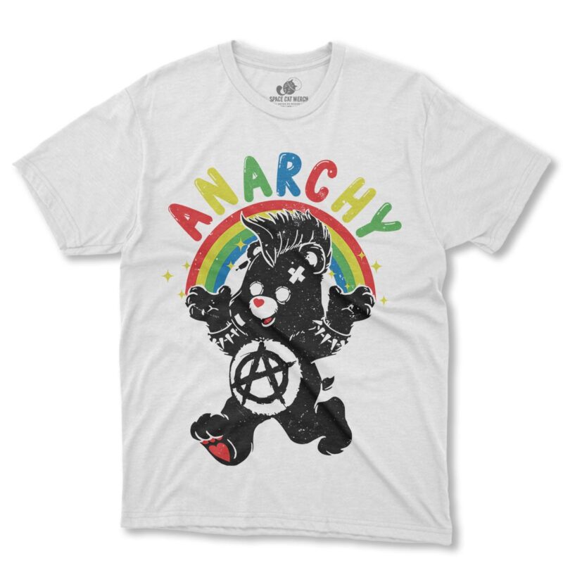Playera | Osito Cariñosito Punk Anarquía Blanca