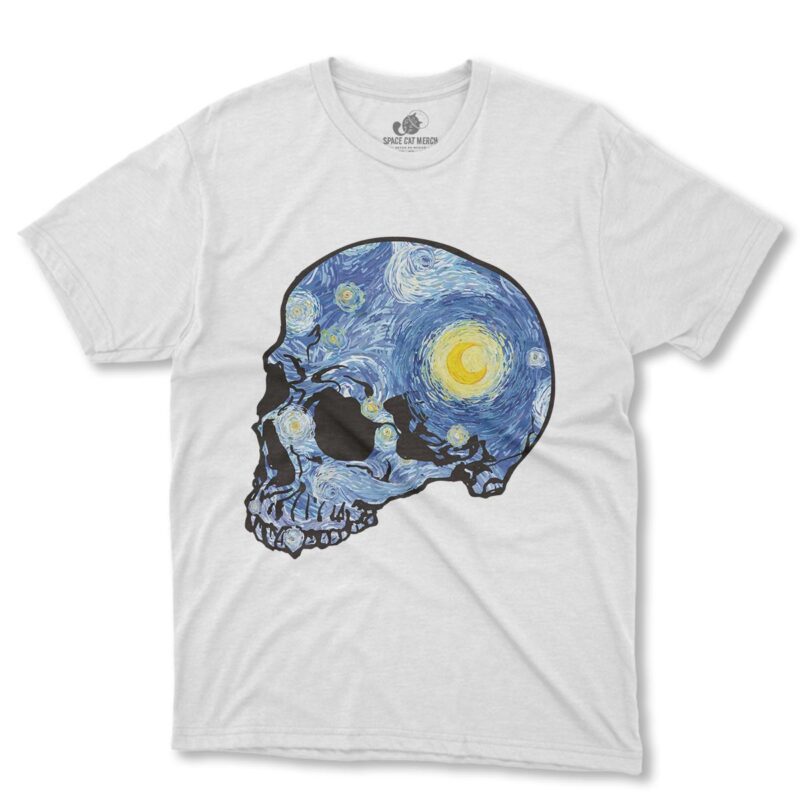 Playera | Calavera Noche Estrellada De Van Gogh