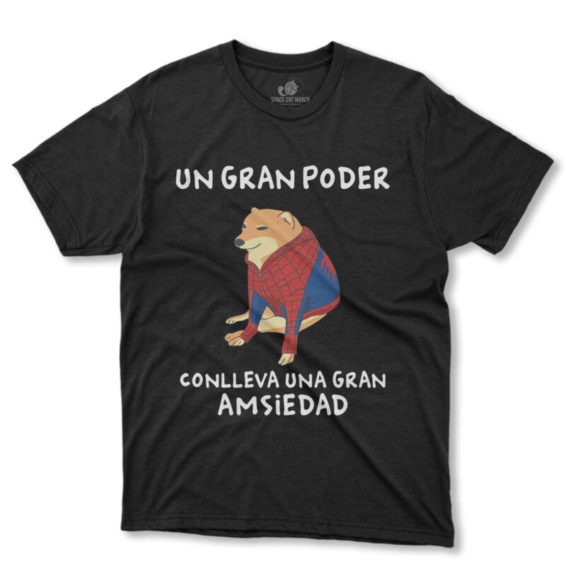 Playera | Cheems Un Gran Poder Conlleva Una Gran Amsiedad