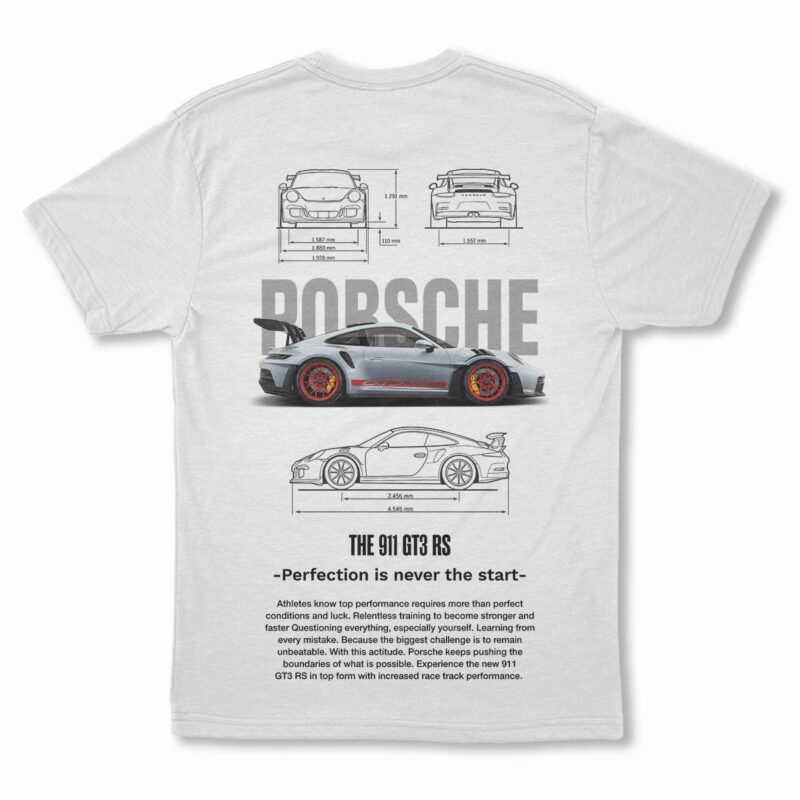 Playera | Porsche 911 | Gt3 Perfection Is Never The Start Blanca