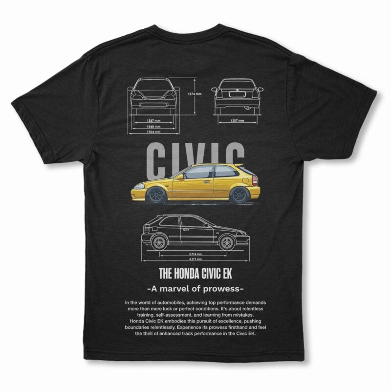 Playera | Honda Civic A Marvel Of Prowess Negra