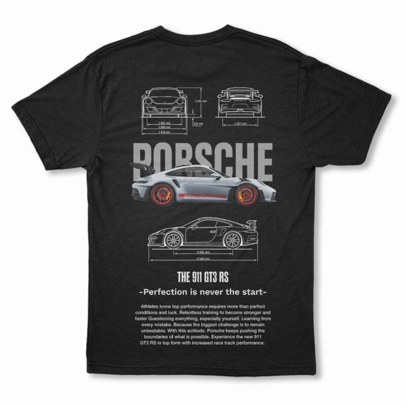 Playera | Porsche 911 | Gt3 Perfection Is Never The Start Negra