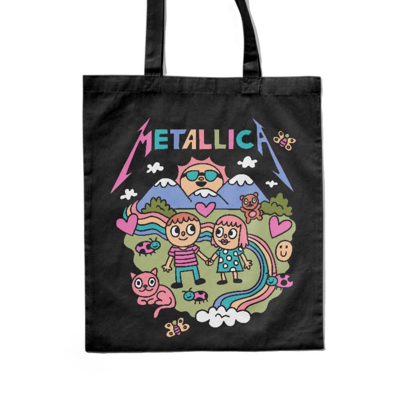 Totebag de Metallica Caricatura Dibujo