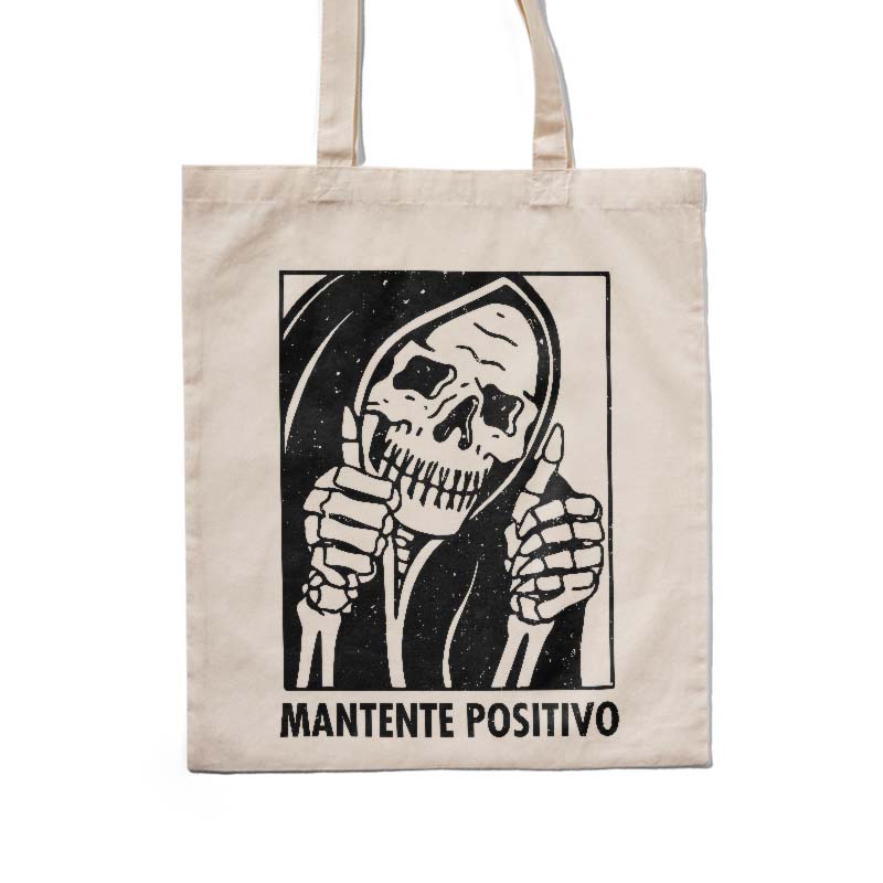 Totebag de Mantente Positivo Calavera