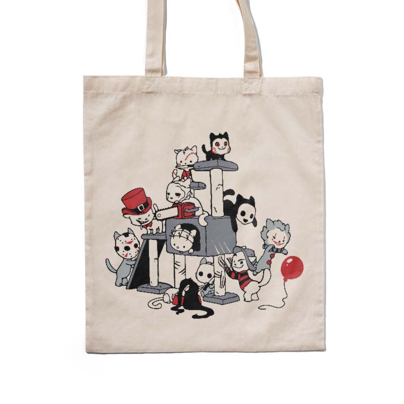 Totebag de Gatos Pesadilla Jason Freddy Eso Ghostface Saw