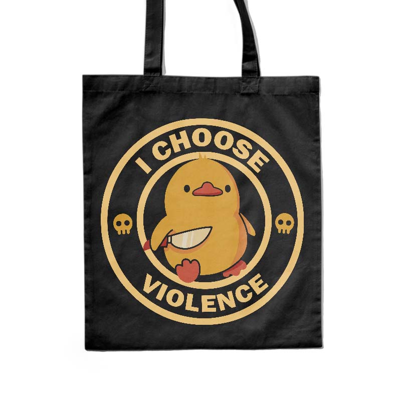 Totebag de Yo Elijo La Violencia I Choose Violence Pollito