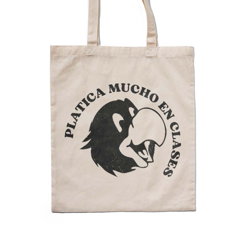 Totebag de Sello Platica Mucho En Clase