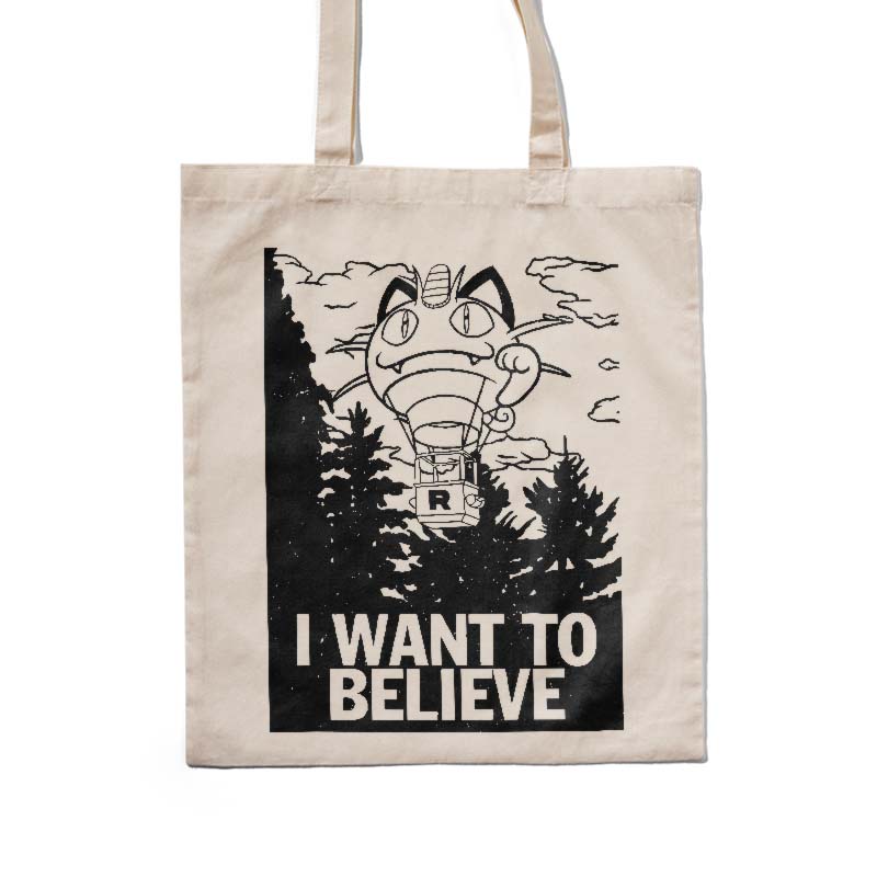 Totebag de I Want To Believe Team Rocket Pokemon