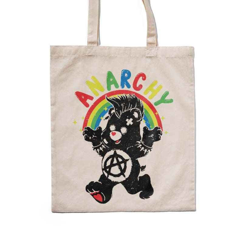 Totebag de Osito Cariñosito Punk Anarquía