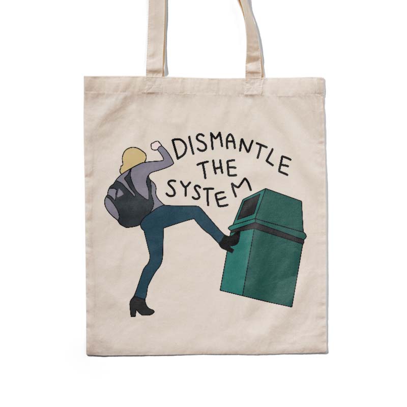 Totebag de Community Dismantle The System Britta
