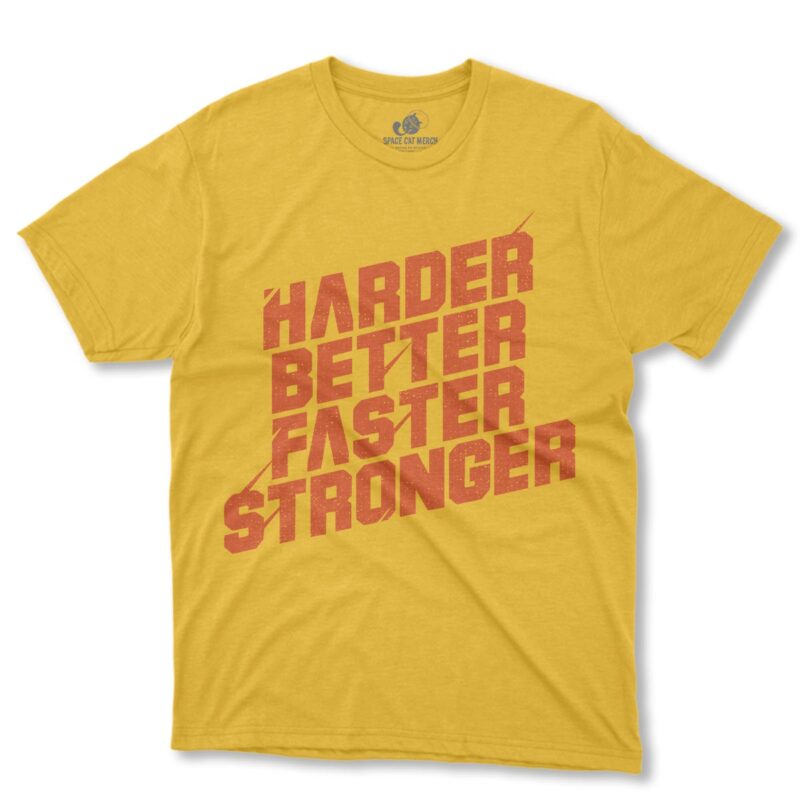 Playera | Daft Punk Harder Better Faster Stronger Amarilla