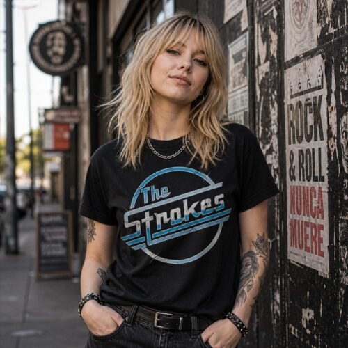Playera The Strokes Logo Azul - Imagen 2