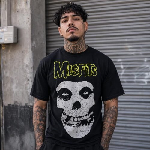 Playera Misfits Distressed Skull - Imagen 2