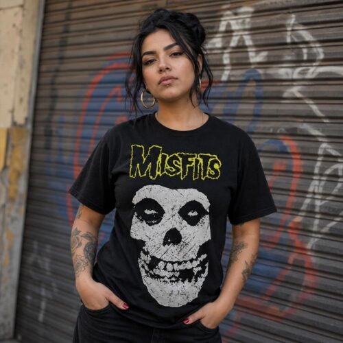 Playera Misfits Distressed Skull - Imagen 3