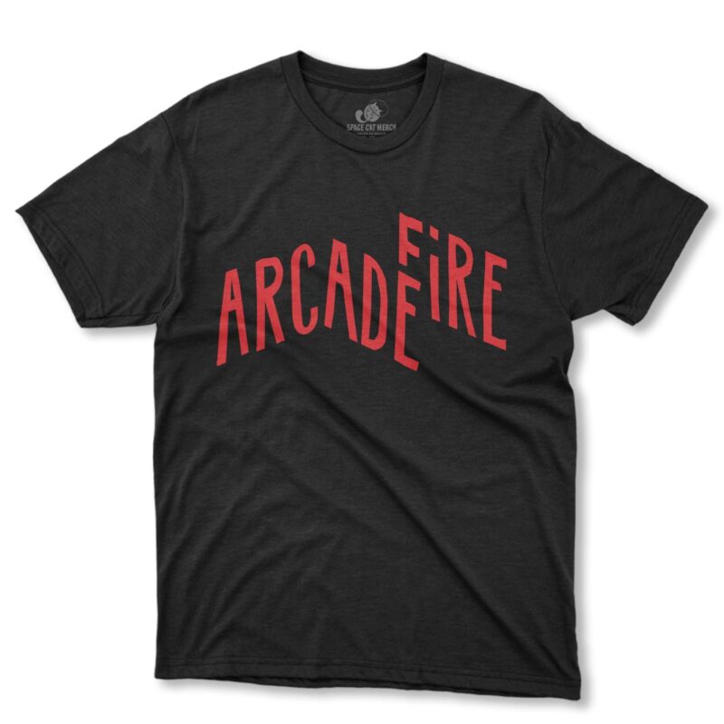 Playera | Arcade Fire Red Logo Negra