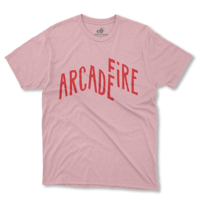 Playera | Arcade Fire Red Logo Rosa
