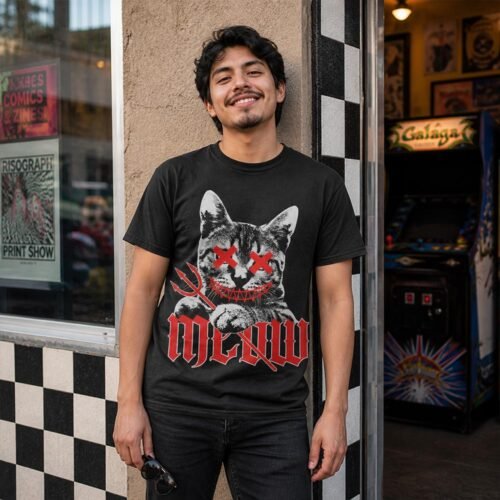 Playera Gato Meow Devil - Image 3