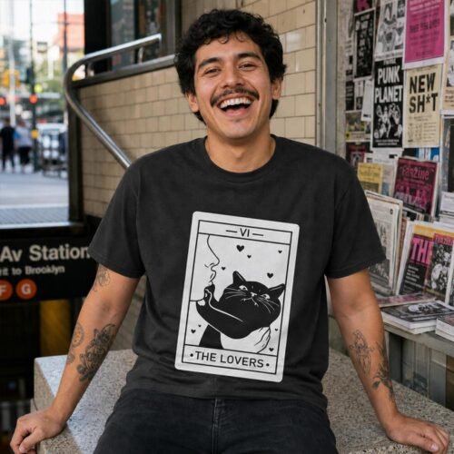 Playera Gato Tarot The Lovers - Image 2