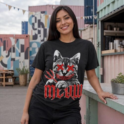 Playera Gato Meow Devil - Image 2