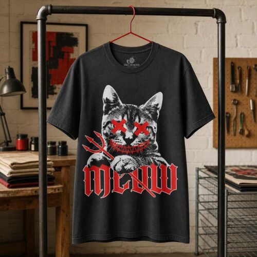 Playera Gato Meow Devil - Image 4