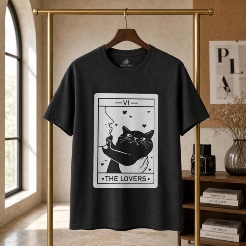 Playera Gato Tarot The Lovers - Image 4